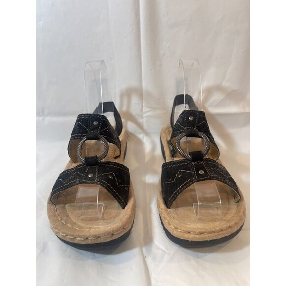 EASY Spirit Sandles Size 6 Women's WMES29ER077 Black - Picture 1 of 14